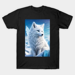 Beautiful arctic fox in snow T-Shirt